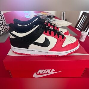 Nike Dunks low EMB Red and Black New size 6.5y